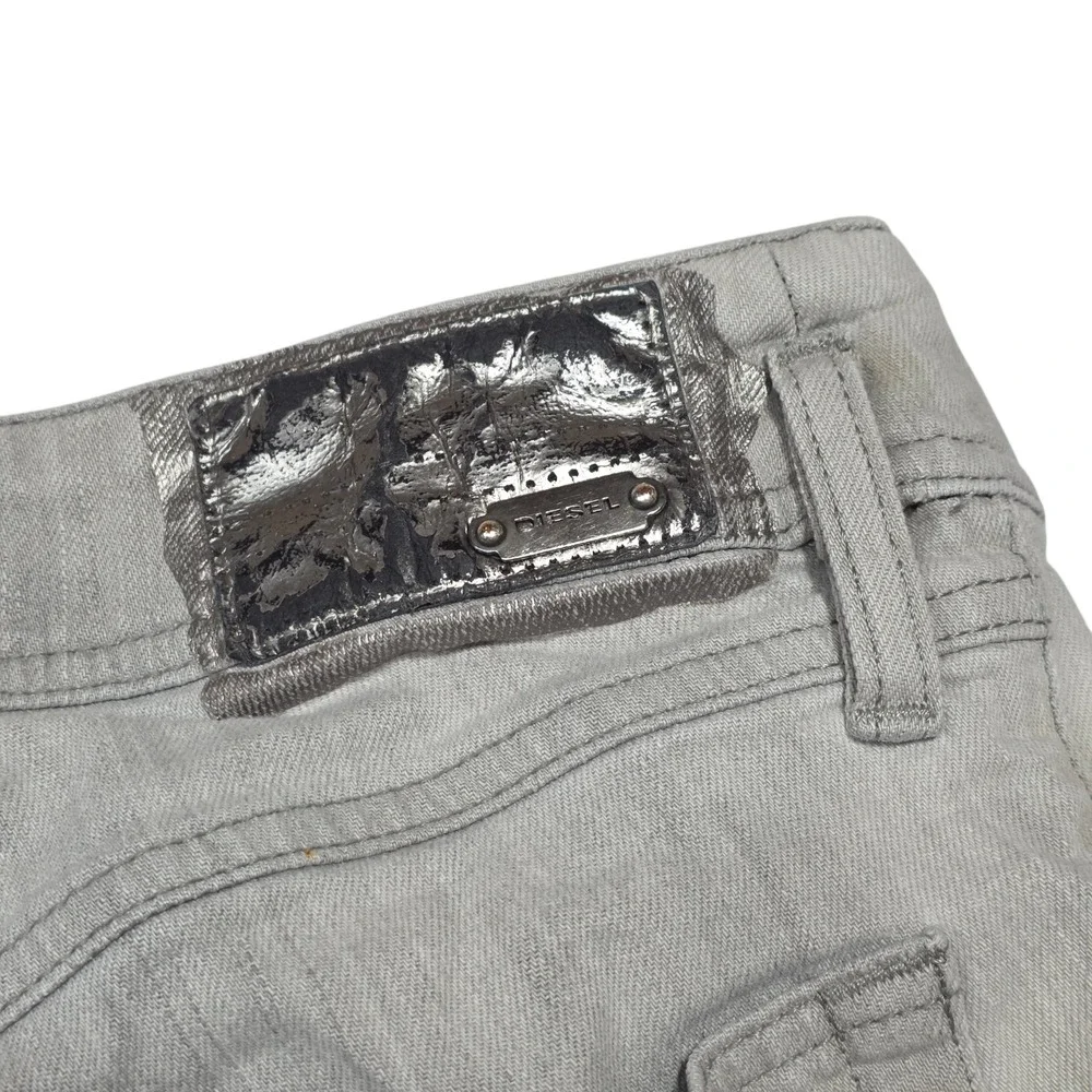 Diesel MATIC Stretch Jeans Women W27 L32 Grey Wash Slim Fit Denim‎ Made in Italy